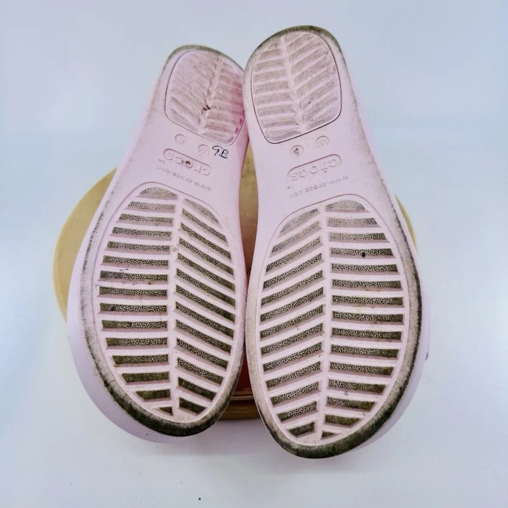 Crocs Brooklyn Platform Sandals Light Pink Women's Size 8 Comfort Casual